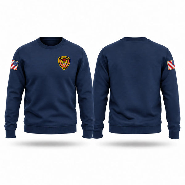Crew Neck Sweatshirt, Meridian Police Department, Police, Teamtime, Team time, sublimation, custom sports apparel, team uniforms, spirit wear, spiritwear, sports uniforms, custom shirts, team store, custom team store, fundraiser sports, apparel fundraiser