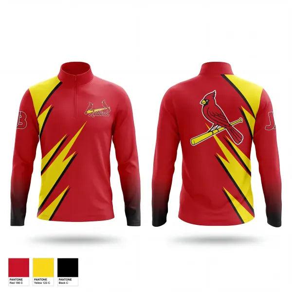 Quarter Zip Jacket, Michigan Redbirds, Baseball, Teamtime, Team time, sublimation, custom sports apparel, team uniforms, spirit wear, spiritwear, sports uniforms, custom shirts, team store, custom team store, fundraiser sports, apparel fundraiser