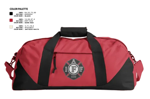 Duffle Bag, Local 5519, Fire Department, Teamtime, Team time, sublimation, custom sports apparel, team uniforms, spirit wear, spiritwear, sports uniforms, custom shirts, team store, custom team store, fundraiser sports, apparel fundraiser
