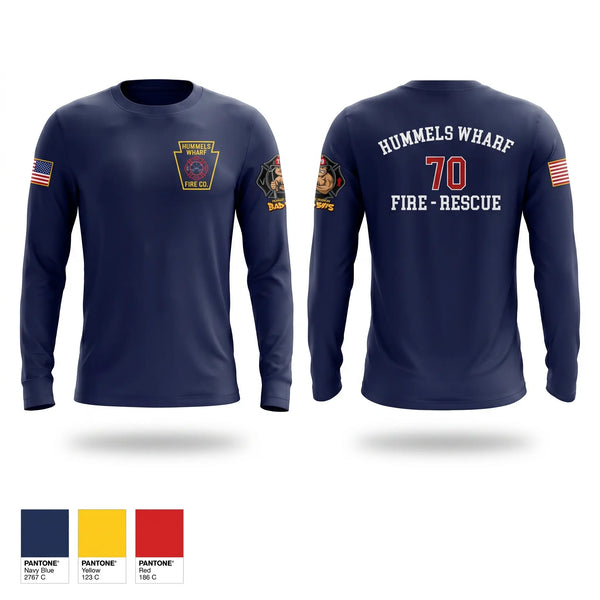 Long Sleeve Performance Shirt, Hummels Wharf Fire-Rescue, Fire Department, Teamtime, Team time, sublimation, custom sports apparel, team uniforms, spirit wear, spiritwear, sports uniforms, custom shirts, team store, custom team store, fundraiser sports, apparel fundraiser