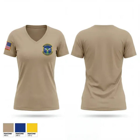 Womens Short Sleeve Vneck Shirt, Academy Cadet Squadron, Air Force, Teamtime, Team time, sublimation, custom sports apparel, team uniforms, spirit wear, spiritwear, sports uniforms, custom shirts, team store, custom team store, fundraiser sports, apparel fundraiser