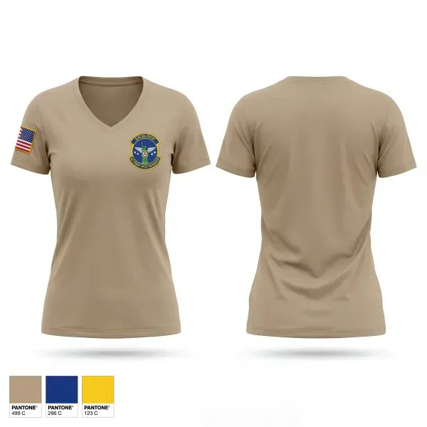 Womens Short Sleeve Vneck Shirt, Academy Cadet Squadron, Air Force, Teamtime, Team time, sublimation, custom sports apparel, team uniforms, spirit wear, spiritwear, sports uniforms, custom shirts, team store, custom team store, fundraiser sports, apparel fundraiser