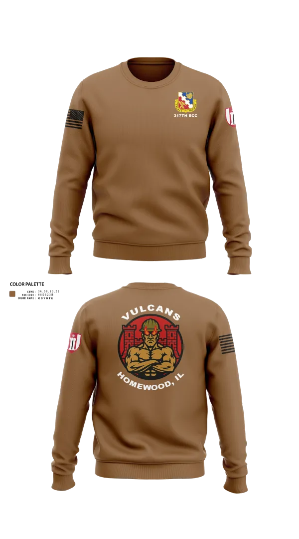 Crew Neck Sweatshirt, 317th ECC, Army, Teamtime, Team time, sublimation, custom sports apparel, team uniforms, spirit wear, spiritwear, sports uniforms, custom shirts, team store, custom team store, fundraiser sports, apparel fundraiser