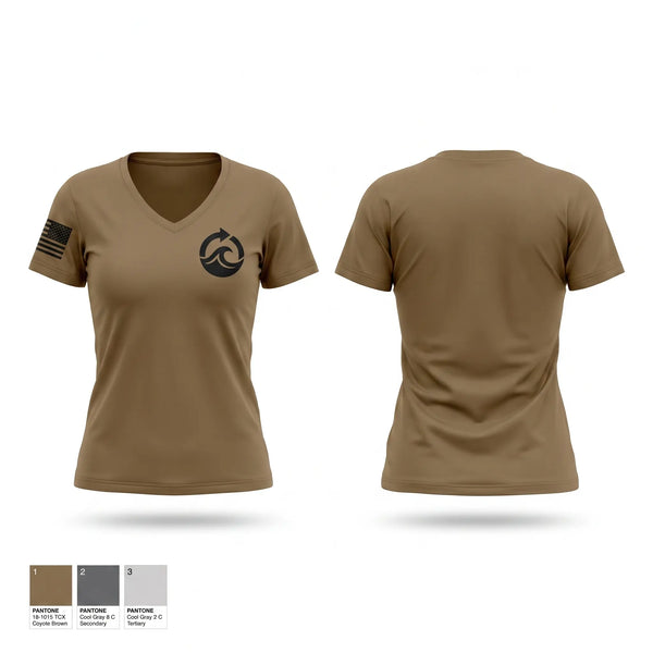 Womens Short Sleeve Vneck Shirt, Operations Specialist, Navy, Teamtime, Team time, sublimation, custom sports apparel, team uniforms, spirit wear, spiritwear, sports uniforms, custom shirts, team store, custom team store, fundraiser sports, apparel fundraiser