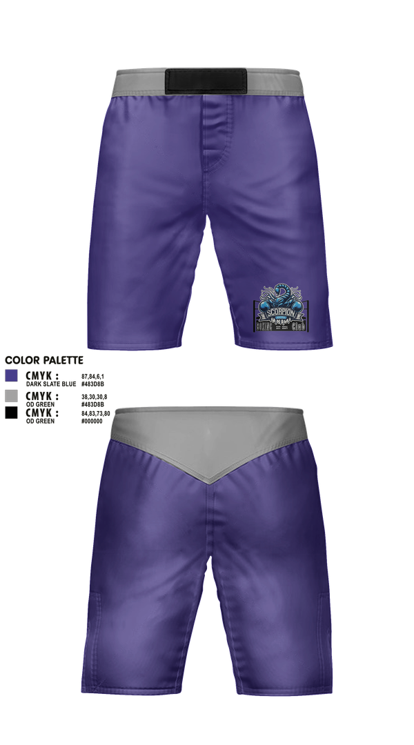 Fight Shorts, Scorpion elite boxing club, Wrestling, Teamtime, Team time, sublimation, custom sports apparel, team uniforms, spirit wear, spiritwear, sports uniforms, custom shirts, team store, custom team store, fundraiser sports, apparel fundraiser