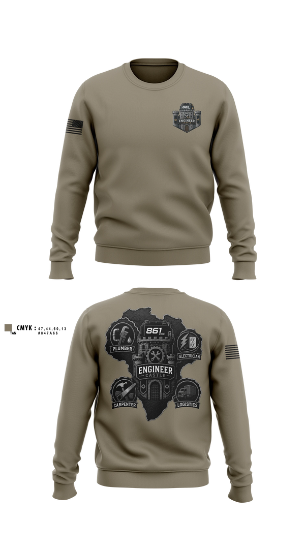 Crew Neck Sweatshirt, 861, Army, Teamtime, Team time, sublimation, custom sports apparel, team uniforms, spirit wear, spiritwear, sports uniforms, custom shirts, team store, custom team store, fundraiser sports, apparel fundraiser