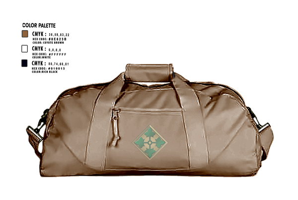 Duffle Bag, 4th infantry division, Army, Teamtime, Team time, sublimation, custom sports apparel, team uniforms, spirit wear, spiritwear, sports uniforms, custom shirts, team store, custom team store, fundraiser sports, apparel fundraiser