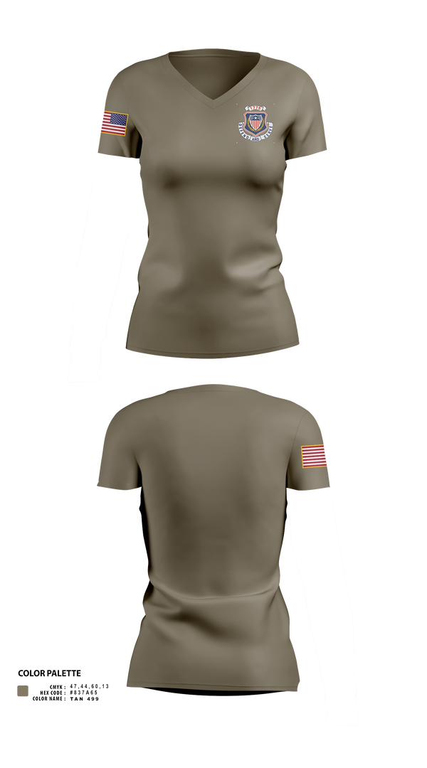 Womens Short Sleeve Vneck Shirt, 38th RSG, Army, Teamtime, Team time, sublimation, custom sports apparel, team uniforms, spirit wear, spiritwear, sports uniforms, custom shirts, team store, custom team store, fundraiser sports, apparel fundraiser