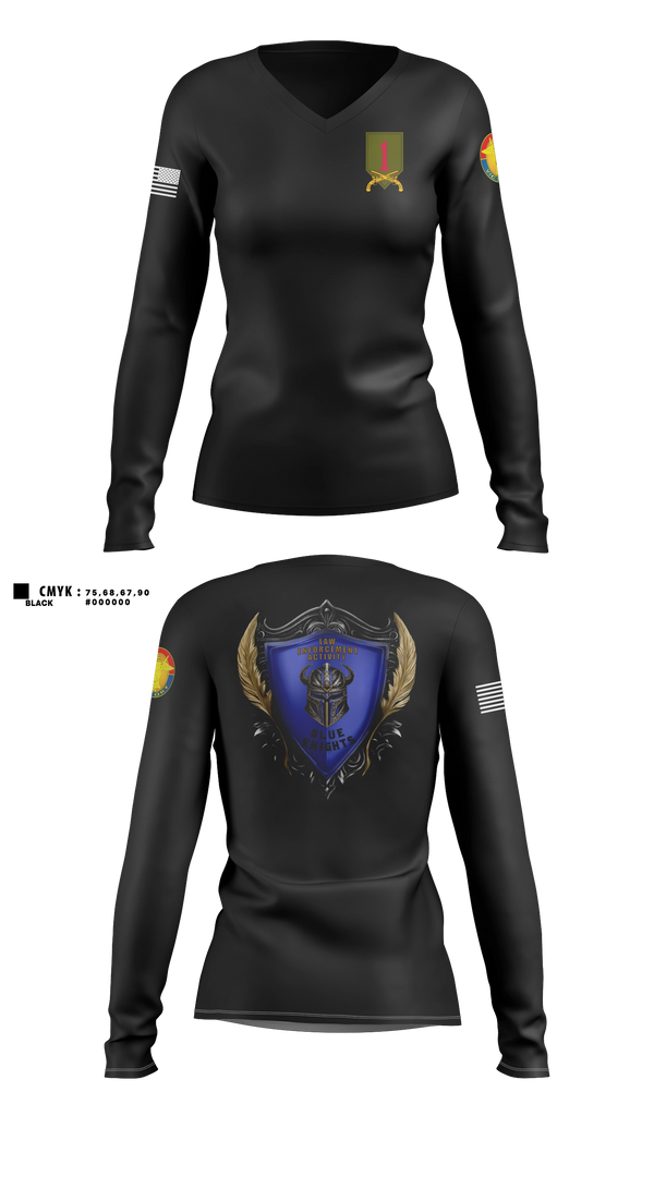 Womens Long Sleeve Vneck Shirt, FRKS LEA, Army, Teamtime, Team time, sublimation, custom sports apparel, team uniforms, spirit wear, spiritwear, sports uniforms, custom shirts, team store, custom team store, fundraiser sports, apparel fundraiser