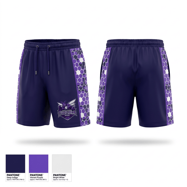 Athletic Shorts With Pockets, North Shore Swarm Rugby, Rugby, Teamtime, Team time, sublimation, custom sports apparel, team uniforms, spirit wear, spiritwear, sports uniforms, custom shirts, team store, custom team store, fundraiser sports, apparel fundraiser