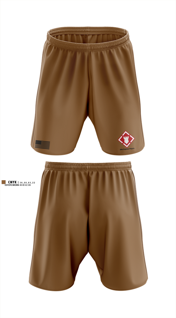 Athletic Shorts With Pockets, 20th Engineer Brigade, , Teamtime, Team time, sublimation, custom sports apparel, team uniforms, spirit wear, spiritwear, sports uniforms, custom shirts, team store, custom team store, fundraiser sports, apparel fundraiser