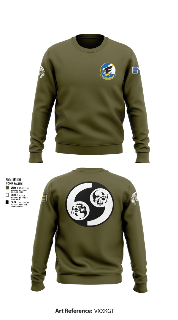 Crew Neck Sweatshirt, 69 BS, Air Force, Teamtime, Team time, sublimation, custom sports apparel, team uniforms, spirit wear, spiritwear, sports uniforms, custom shirts, team store, custom team store, fundraiser sports, apparel fundraiser