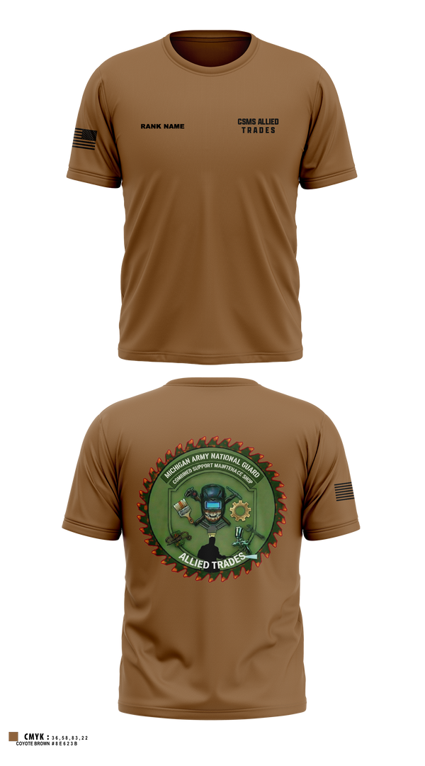 Old School Cotton Feel Shirt, CSMS ALLIED TRADES, National Guard, Teamtime, Team time, sublimation, custom sports apparel, team uniforms, spirit wear, spiritwear, sports uniforms, custom shirts, team store, custom team store, fundraiser sports, apparel fundraiser