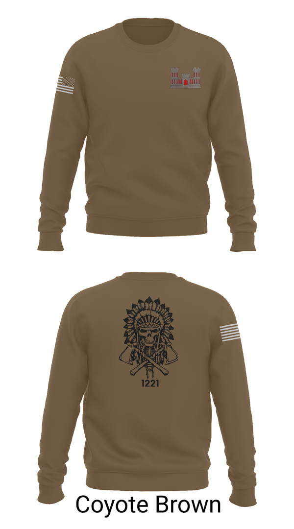Crew Neck Sweatshirt, 1221st Route Clearance Co., National Guard, Teamtime, Team time, sublimation, custom sports apparel, team uniforms, spirit wear, spiritwear, sports uniforms, custom shirts, team store, custom team store, fundraiser sports, apparel fundraiser