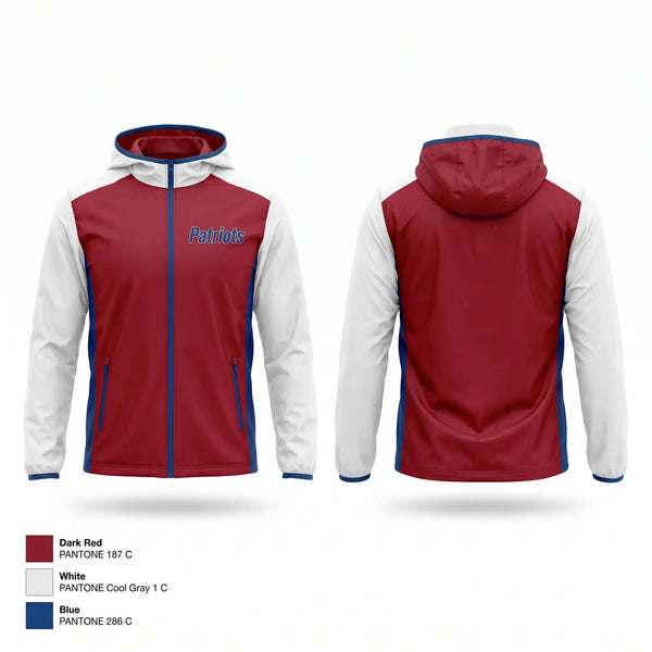 Windbreaker, Patriots, Men's Basketball, Teamtime, Team time, sublimation, custom sports apparel, team uniforms, spirit wear, spiritwear, sports uniforms, custom shirts, team store, custom team store, fundraiser sports, apparel fundraiser