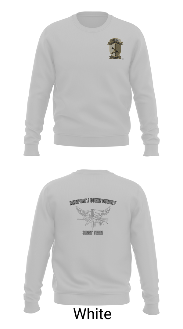 Crew Neck Sweatshirt, Cocke County Newport Swat, Police, Teamtime, Team time, sublimation, custom sports apparel, team uniforms, spirit wear, spiritwear, sports uniforms, custom shirts, team store, custom team store, fundraiser sports, apparel fundraiser