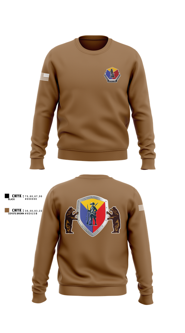 Crew Neck Sweatshirt, Camp Crowder HHC, , Teamtime, Team time, sublimation, custom sports apparel, team uniforms, spirit wear, spiritwear, sports uniforms, custom shirts, team store, custom team store, fundraiser sports, apparel fundraiser