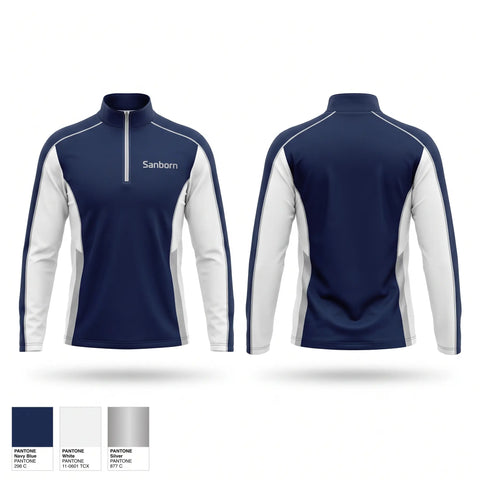 Quarter Zip Jacket, Sanborn, Cheer, Teamtime, Team time, sublimation, custom sports apparel, team uniforms, spirit wear, spiritwear, sports uniforms, custom shirts, team store, custom team store, fundraiser sports, apparel fundraiser
