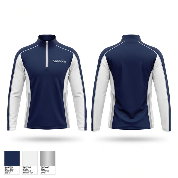 Quarter Zip Jacket, Sanborn, Cheer, Teamtime, Team time, sublimation, custom sports apparel, team uniforms, spirit wear, spiritwear, sports uniforms, custom shirts, team store, custom team store, fundraiser sports, apparel fundraiser