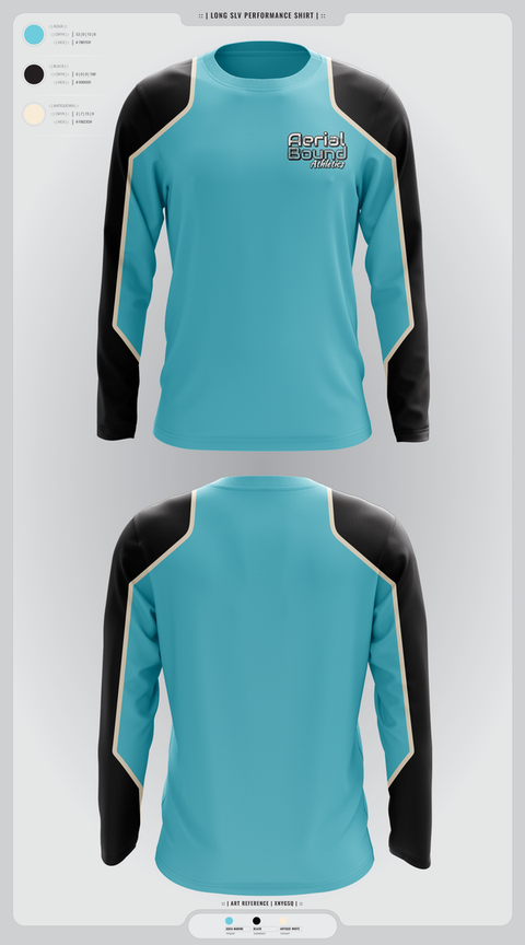 Long Sleeve Performance Shirt, Aerial Bound Athletics, Spirit Store, Teamtime, Team time, sublimation, custom sports apparel, team uniforms, spirit wear, spiritwear, sports uniforms, custom shirts, team store, custom team store, fundraiser sports, apparel fundraiser