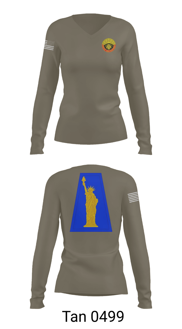 Womens Long Sleeve Vneck Shirt, 389th CSSB, , Teamtime, Team time, sublimation, custom sports apparel, team uniforms, spirit wear, spiritwear, sports uniforms, custom shirts, team store, custom team store, fundraiser sports, apparel fundraiser