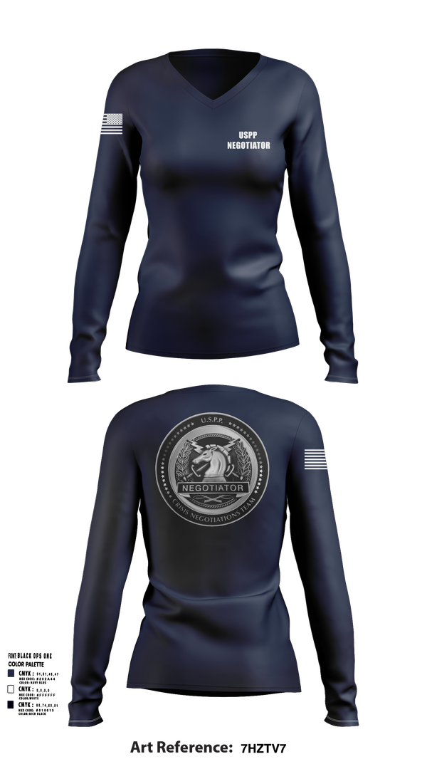 Womens Long Sleeve Vneck Shirt, Crisis Negotiations Team, , Teamtime, Team time, sublimation, custom sports apparel, team uniforms, spirit wear, spiritwear, sports uniforms, custom shirts, team store, custom team store, fundraiser sports, apparel fundraiser