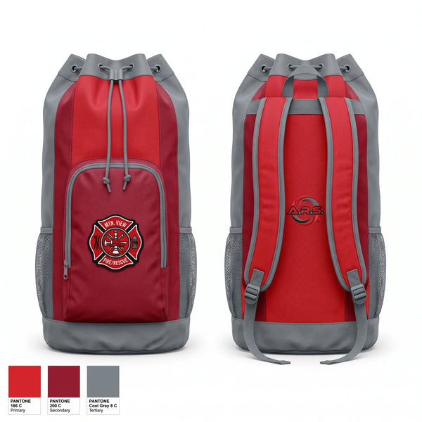 Gear Bag, Mountain View Fire Department, Fire Department, Teamtime, Team time, sublimation, custom sports apparel, team uniforms, spirit wear, spiritwear, sports uniforms, custom shirts, team store, custom team store, fundraiser sports, apparel fundraiser