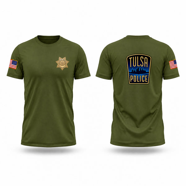 Old School Cotton Feel Shirt, Tulsa Police Department, Police, Teamtime, Team time, sublimation, custom sports apparel, team uniforms, spirit wear, spiritwear, sports uniforms, custom shirts, team store, custom team store, fundraiser sports, apparel fundraiser