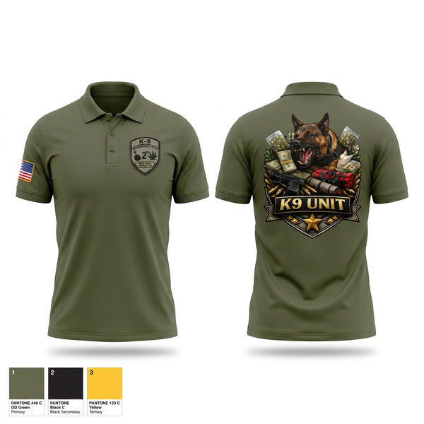 Short Sleeve Performance Polo, Camp Pendleton PMO K9, Marines, Teamtime, Team time, sublimation, custom sports apparel, team uniforms, spirit wear, spiritwear, sports uniforms, custom shirts, team store, custom team store, fundraiser sports, apparel fundraiser