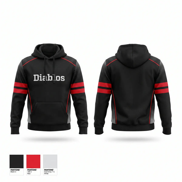 Hoodie, Diablos, Baseball, Teamtime, Team time, sublimation, custom sports apparel, team uniforms, spirit wear, spiritwear, sports uniforms, custom shirts, team store, custom team store, fundraiser sports, apparel fundraiser