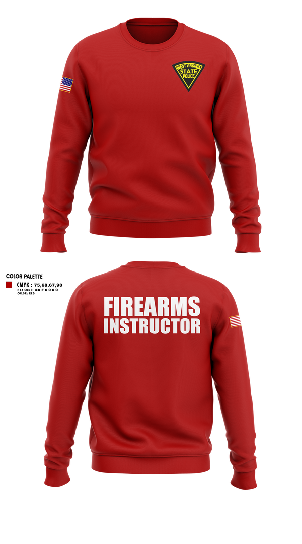 Crew Neck Sweatshirt, West Virginia State Police, Police, Teamtime, Team time, sublimation, custom sports apparel, team uniforms, spirit wear, spiritwear, sports uniforms, custom shirts, team store, custom team store, fundraiser sports, apparel fundraiser