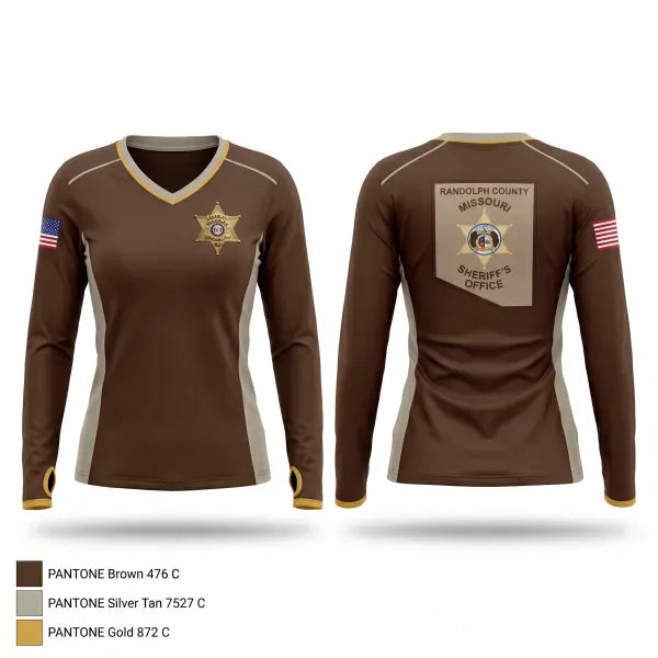 Womens Long Sleeve Vneck Shirt, Randolph County Sheriff's Department, Police, Teamtime, Team time, sublimation, custom sports apparel, team uniforms, spirit wear, spiritwear, sports uniforms, custom shirts, team store, custom team store, fundraiser sports, apparel fundraiser