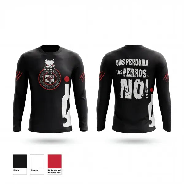 Long Sleeve Performance Shirt, PERROS DEL MAL FC, Men's Soccer, Teamtime, Team time, sublimation, custom sports apparel, team uniforms, spirit wear, spiritwear, sports uniforms, custom shirts, team store, custom team store, fundraiser sports, apparel fundraiser