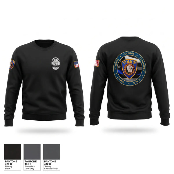 Crew Neck Sweatshirt, Georgetown PD, Police, Teamtime, Team time, sublimation, custom sports apparel, team uniforms, spirit wear, spiritwear, sports uniforms, custom shirts, team store, custom team store, fundraiser sports, apparel fundraiser