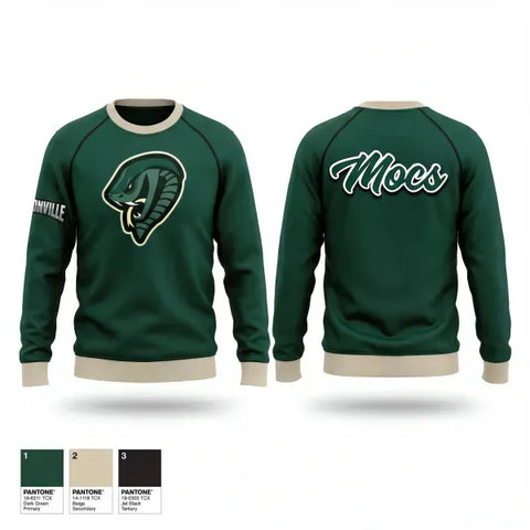 Crew Neck Sweatshirt, Jacksonville Athletic Academy College Moccasins, , Teamtime, Team time, sublimation, custom sports apparel, team uniforms, spirit wear, spiritwear, sports uniforms, custom shirts, team store, custom team store, fundraiser sports, apparel fundraiser