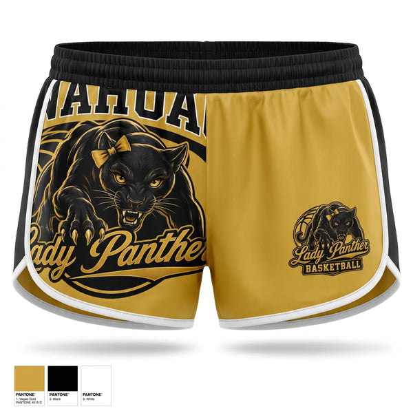 Womens Shorts, Anahuac Lady Panthers, Women's Basketball, Teamtime, Team time, sublimation, custom sports apparel, team uniforms, spirit wear, spiritwear, sports uniforms, custom shirts, team store, custom team store, fundraiser sports, apparel fundraiser