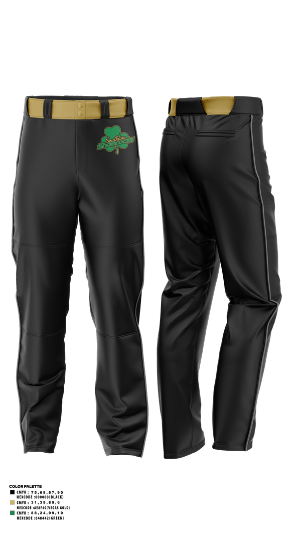 Baseball Pants, 11U Southline Shamrocks, Baseball, Teamtime, Team time, sublimation, custom sports apparel, team uniforms, spirit wear, spiritwear, sports uniforms, custom shirts, team store, custom team store, fundraiser sports, apparel fundraiser