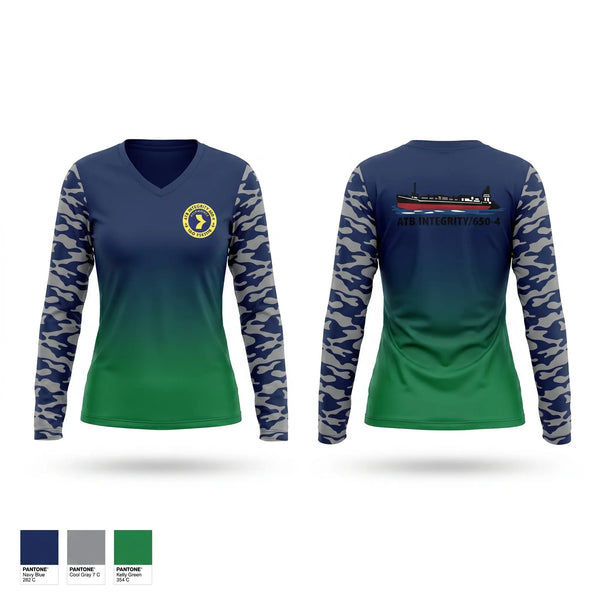 Womens Long Sleeve Vneck Shirt, ATB Integrity / 650-4, , Teamtime, Team time, sublimation, custom sports apparel, team uniforms, spirit wear, spiritwear, sports uniforms, custom shirts, team store, custom team store, fundraiser sports, apparel fundraiser