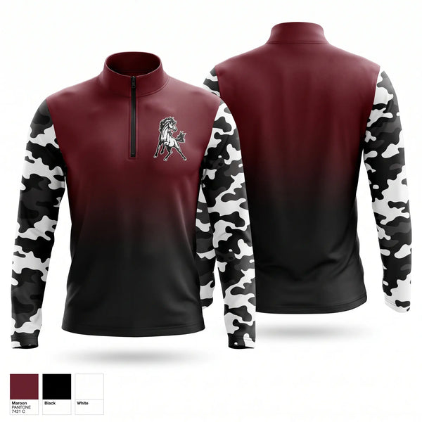 Quarter Zip Jacket, Mustangs, Women's Basketball, Teamtime, Team time, sublimation, custom sports apparel, team uniforms, spirit wear, spiritwear, sports uniforms, custom shirts, team store, custom team store, fundraiser sports, apparel fundraiser