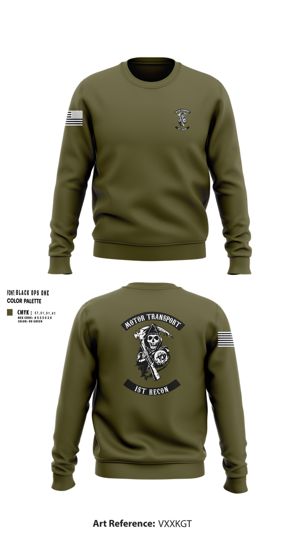 Crew Neck Sweatshirt, 1st Recon, , Teamtime, Team time, sublimation, custom sports apparel, team uniforms, spirit wear, spiritwear, sports uniforms, custom shirts, team store, custom team store, fundraiser sports, apparel fundraiser