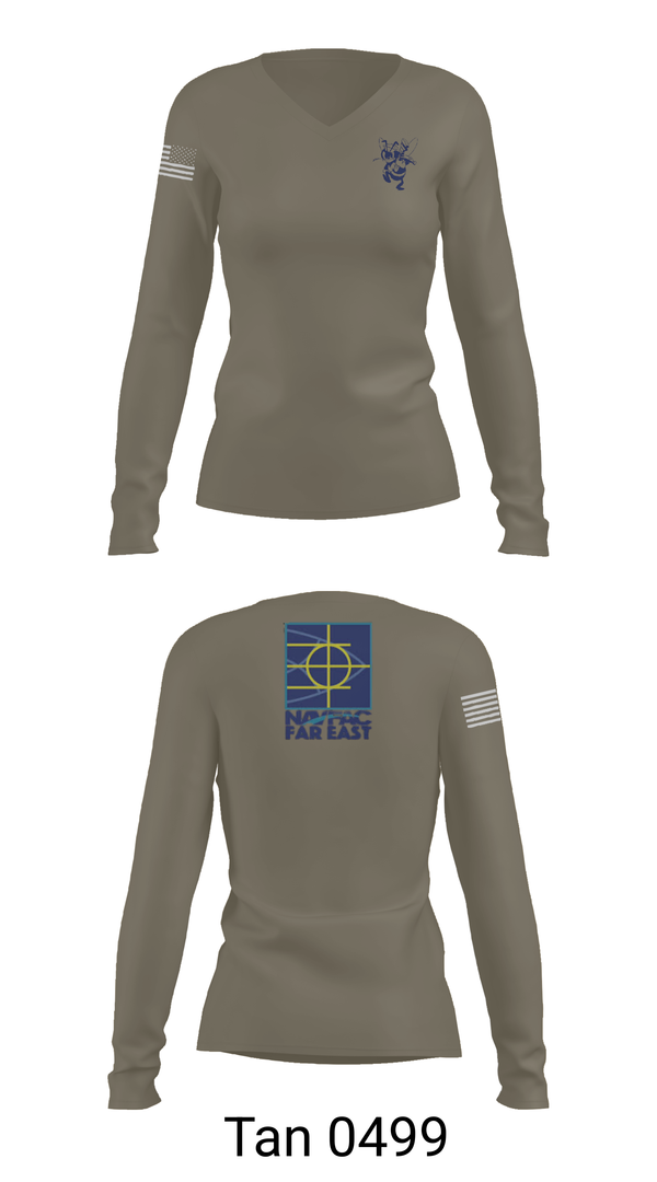 Womens Long Sleeve Vneck Shirt, PWD MISAWA, , Teamtime, Team time, sublimation, custom sports apparel, team uniforms, spirit wear, spiritwear, sports uniforms, custom shirts, team store, custom team store, fundraiser sports, apparel fundraiser