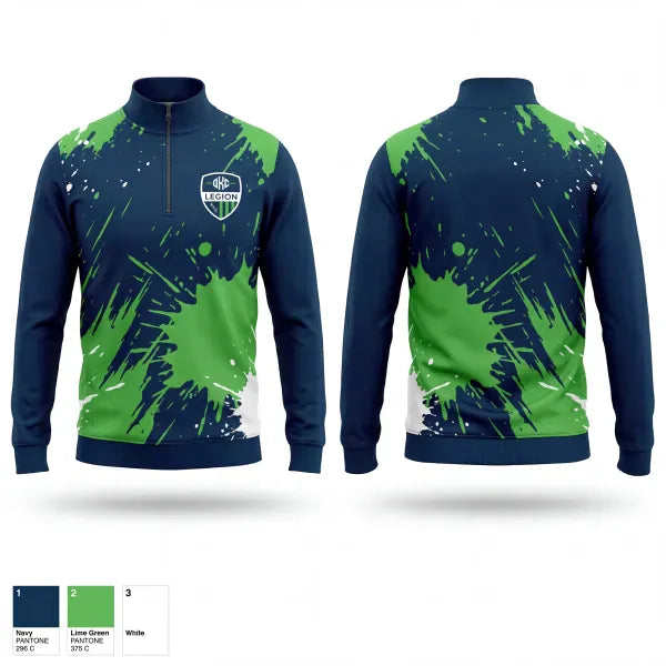 Quarter Zip Jacket, Oklahoma City Legion, Rugby, Teamtime, Team time, sublimation, custom sports apparel, team uniforms, spirit wear, spiritwear, sports uniforms, custom shirts, team store, custom team store, fundraiser sports, apparel fundraiser