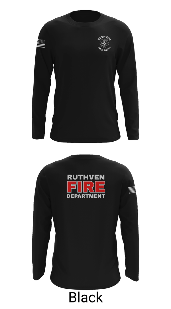 Long Sleeve Performance Shirt, Ruthven Fire Department, Fire Department, Teamtime, Team time, sublimation, custom sports apparel, team uniforms, spirit wear, spiritwear, sports uniforms, custom shirts, team store, custom team store, fundraiser sports, apparel fundraiser