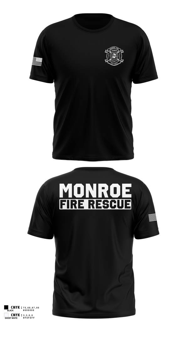 Old School Cotton Feel Shirt, Monroe Fire Rescue, Fire Department, Teamtime, Team time, sublimation, custom sports apparel, team uniforms, spirit wear, spiritwear, sports uniforms, custom shirts, team store, custom team store, fundraiser sports, apparel fundraiser