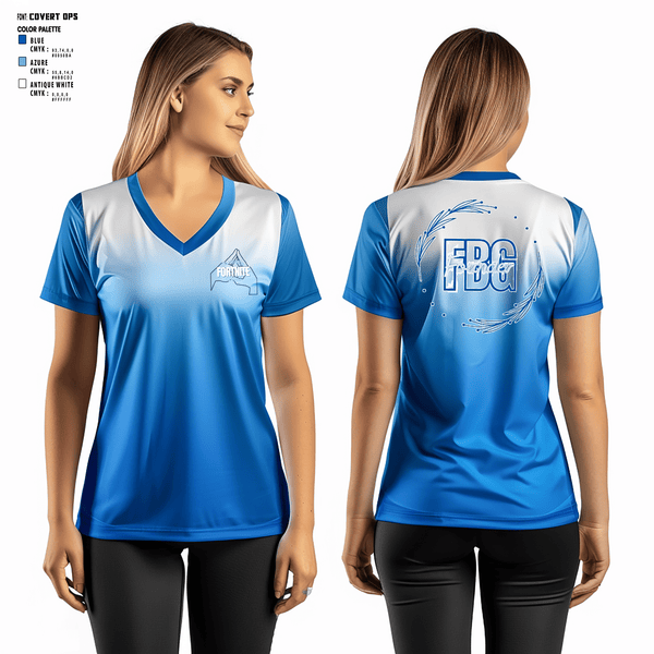 Women's Long Sleeve Vneck Shirt, Fortnite Burger Gang, E-Sports, Teamtime, Team time, sublimation, custom sports apparel, team uniforms, spirit wear, spiritwear, sports uniforms, custom shirts, team store, custom team store, fundraiser sports, apparel fundraiser