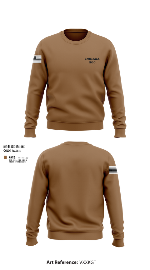 Crew Neck Sweatshirt, Indiana JOC, National Guard, Teamtime, Team time, sublimation, custom sports apparel, team uniforms, spirit wear, spiritwear, sports uniforms, custom shirts, team store, custom team store, fundraiser sports, apparel fundraiser