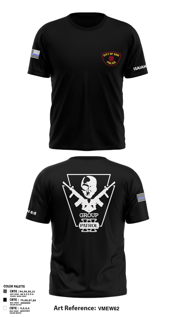 Old School Cotton Feel Shirt, Erie police department, Police, Teamtime, Team time, sublimation, custom sports apparel, team uniforms, spirit wear, spiritwear, sports uniforms, custom shirts, team store, custom team store, fundraiser sports, apparel fundraiser