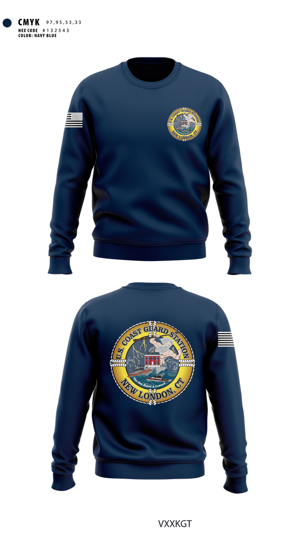 Crew Neck Sweatshirt, Station New London, Coast Guard, Teamtime, Team time, sublimation, custom sports apparel, team uniforms, spirit wear, spiritwear, sports uniforms, custom shirts, team store, custom team store, fundraiser sports, apparel fundraiser