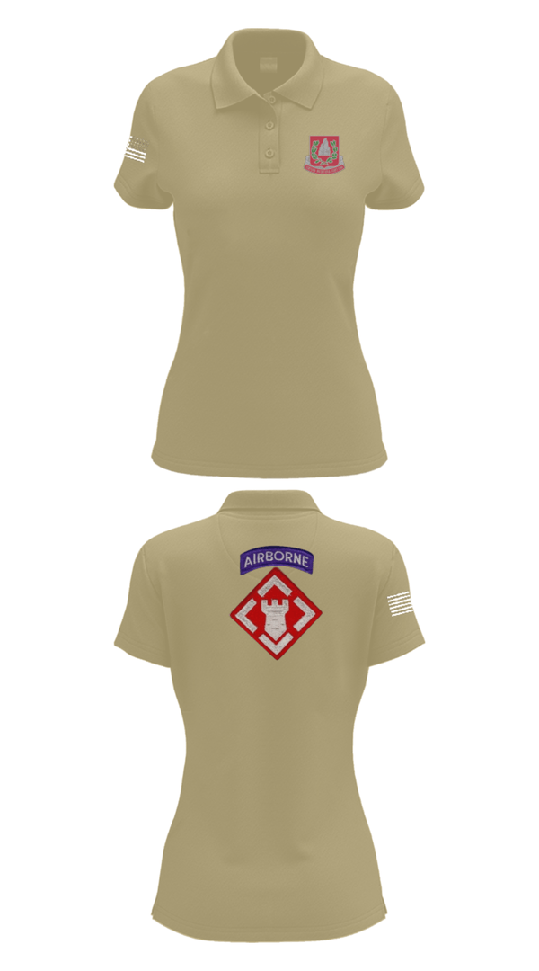 Women's Short Sleeve Performance Polo, 37th engineer bn, Army, Teamtime, Team time, sublimation, custom sports apparel, team uniforms, spirit wear, spiritwear, sports uniforms, custom shirts, team store, custom team store, fundraiser sports, apparel fundraiser