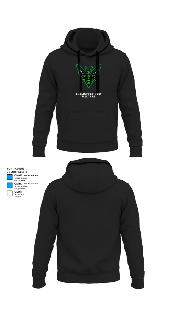Hoodie, Highland Prep West Volleyball, Women's Volleyball, Teamtime, Team time, sublimation, custom sports apparel, team uniforms, spirit wear, spiritwear, sports uniforms, custom shirts, team store, custom team store, fundraiser sports, apparel fundraiser